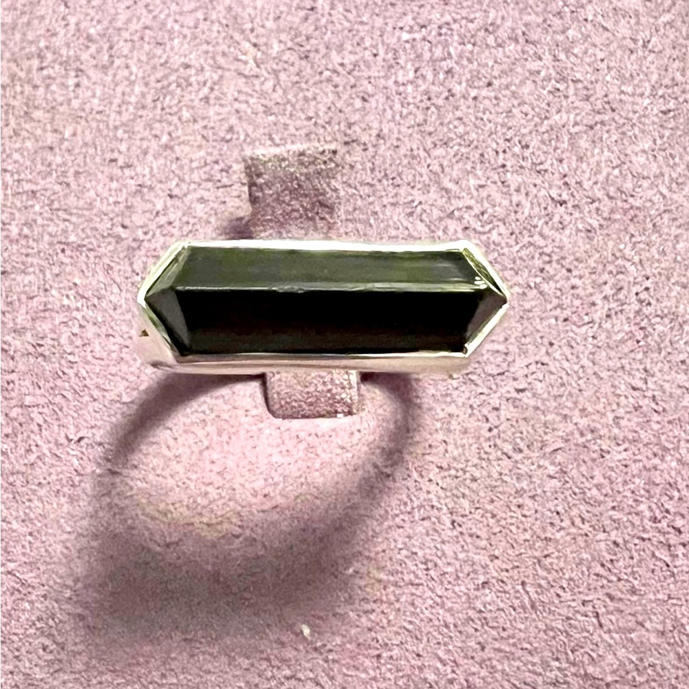 *SOLD LOCALLY* Sterling Silver Black Tourmaline Point Ring
